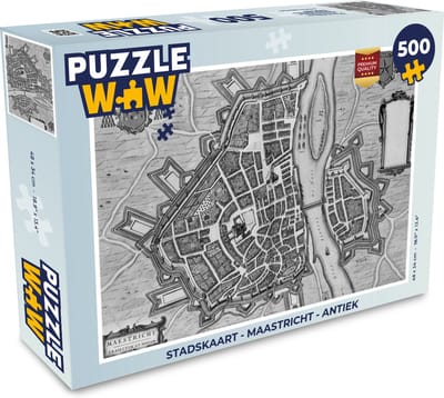 Puzzel Stadskaart - Maastricht - Antiek - Legpuzzel - Puzzel 500 stukjes - Plattegrond