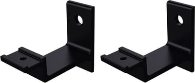 Hermeta leuninghouder 3541-18 - Zwart - Aluminium - Keilboutbevestiging - Vlak zadel - 2 stuks