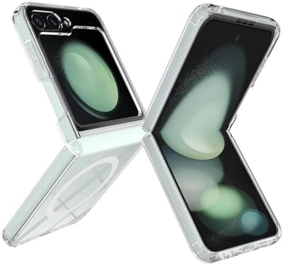 Transparant Hoesje Geschikt voor Samsung Galaxy Z Flip 7 FE / 6 | Compatibel met MagSafe | Dun TPU | Back Cover met Magneet | Doorzichtig | Ultra Dun