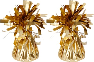Folat Ballon gewichtjes - 2x - mat goud - 170 gram - helium ballontrosjes