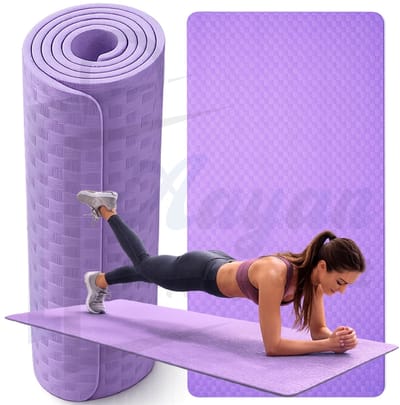 Fitness Mat Paars 90×190×1 cm – Extra Dikke Oefenmat – Comfortabele Gym en Trainingsmat – 84367