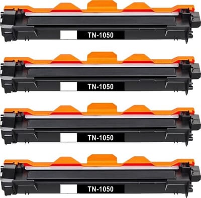TN-1050 4x Zwart Huismerk Toner | Compatible met Brother TN-1050 Zwart | Geschikt voor Brother MFC-1810(E) -1810R -1815R -1910W HL-1110(E) -1110R -1112(E)(R) -1210W, -1212W DCP-1510(E)(R), -1512(E), -1512R, -1610W, -1612W, P115(B)(W), M115W, M115FW