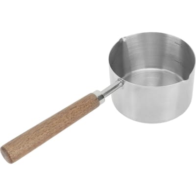 Mini steelpan 304 roestvrij staal Comfortabele grip Voorkomt verbranding Draagbare melk- en boterverwarmer L gray