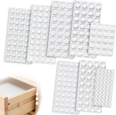 Set van 316 Transparante Zelfklevende Siliconen Rubberen Buffers voor Deurbescherming, Wandbescherming en Meubelbescherming in 8 Maten