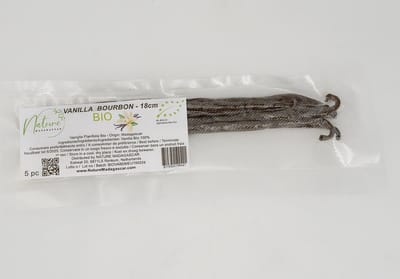Vanillestokjes - Premium Grade A Bourbon Madagaskar Biologisch - 5 stuks - 18 cm - NL-BIO-01