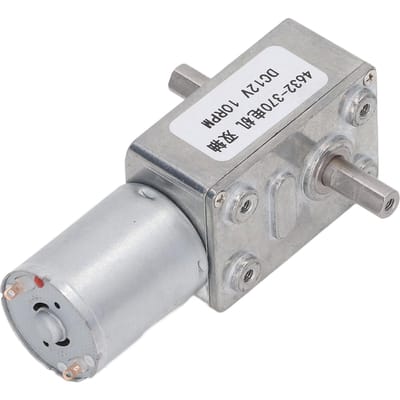 Turbo Wormtandwielmotor 2 Assen Hoge Koppel Micro Tandwielkast DC12V Elektrisch Gereedschap 10 RPM