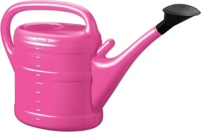 Kleurrijke tuingieter 10 liter met douche (roze)