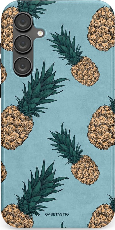 Casetastic Hoesje Geschikt voor Samsung S23 FE - Stijlvolle Beschermende Duo-layer Case - Tropische Ananas