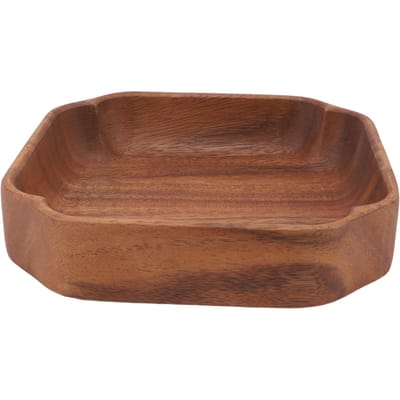 Plateaux en Bois Plats de Service Écologiques Plateaux Polyvalents Décoration d'Intérieur pour Salade Dessert Fruit Square
