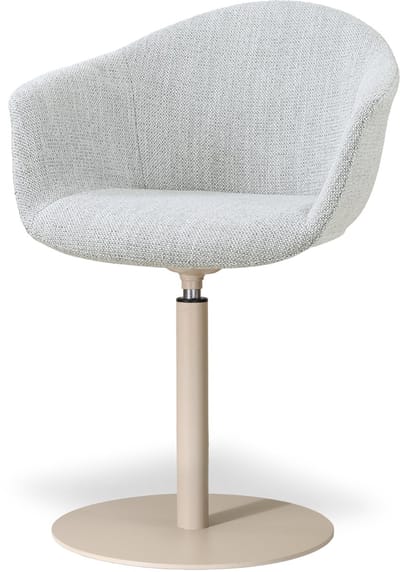 Nolon Niva-Otis Draaibare Tulp Eetkamerstoel Grijs Melange - Beige Onderstel - Modern - Armleuning