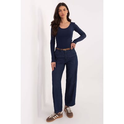 Valeria Wide Jeans - Donkerblauw / M