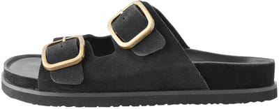 Next - Dames - Forever Comfort® sandalen met voetbed en dubbele bandjes - Zwart