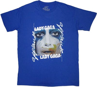 Lady Gaga - Artpop Facepaint Heren T-shirt - S - Blauw