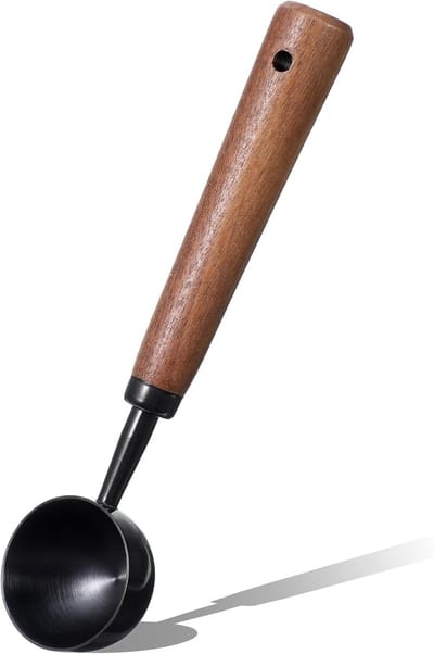 Retro Koffielepel van 15ml met Walnoothandle, Ideaal voor Koffie, Thee en Keukenaccessoires
