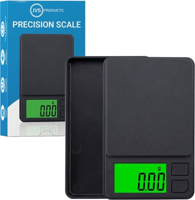 Precisie Weegschaal - 0,01 gram tot 500 gram - Keukenweegschaal - Digitaal LED-Scherm - Tarra- en Telfunctie - Incl. Batterijen - Milligram Weegschaal - Zwart