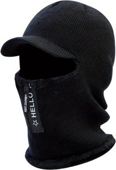 Bovista Wintermuts - Heren - Dames - Volwassenen - Muts - Ski Mask - Bivakmuts - Balaclava - Ski Masker - Full Face Mask - Winter - Zwart