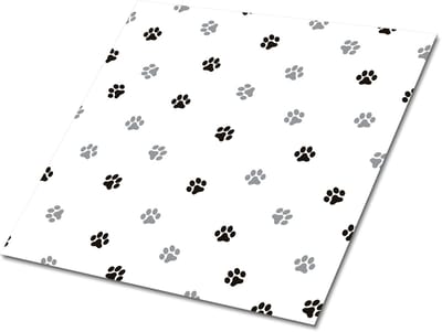 Tulup PVC Tegels - Hondenpoten Vinyl Tegels - 30 cm x 30 cm - Grijs Vloer Tegels PVC - Verpakking van 9 stuks - Vinyl Vloer Tegels - Abstract Plaktegels - Zelfklevende PVC Tegels - Plaktegels keuken en Badkamer