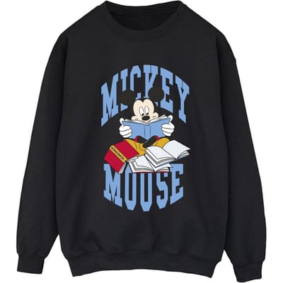 Disney Dames/Dames Mickey Mouse Boeken Lezen Sweatshirt (Zwart)