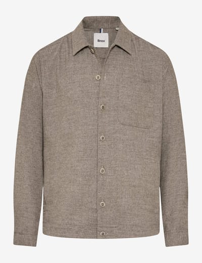 Brax Heren Shirt  Style LUCA cappucino, lichtbruin – taupe, maat M