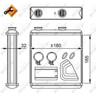 Warmtewisselaar, interieur verwarming NRF 54298