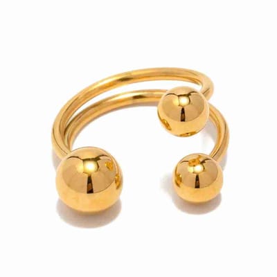 WeLoveSilver - chirurgisch staal ring - goudkleurig - minimalistisch design