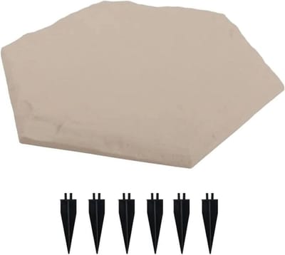 Stapstenen Tuin - Decoratieve Stenen - Pad Aanleggen - Weerbestendig Hars - 5 Stuks - Beige