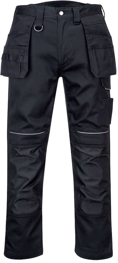 Portwest PW3 Katoenen Worker Holters broek PW347 - Zwart - 34