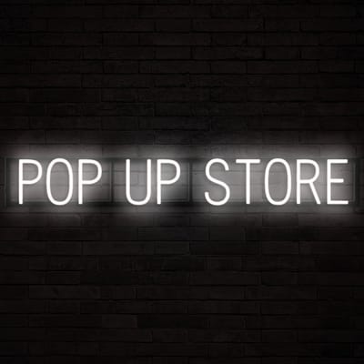 POP UP STORE - Lichtreclame Neon LED bord verlicht | SpellBrite | 107,5 x 16 cm | 6 Dimstanden & 8 Lichtanimaties | Reclamebord neon verlichting