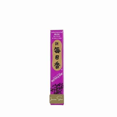 Dailygoods- Wierook Japanse Muskus - 50 Stokjes - Keramische Houder - Natuurlijke Geur - Meditatie - Ontspanning - Aardse Aroma - Geurstokjes