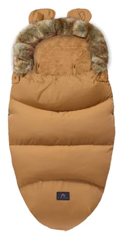 Universele Baby Bunting Voetenzak voor Kinderwagens - Winddicht en Thermo Fleece, Geschikt voor Baby's van 0-3 Jaar, Bruin