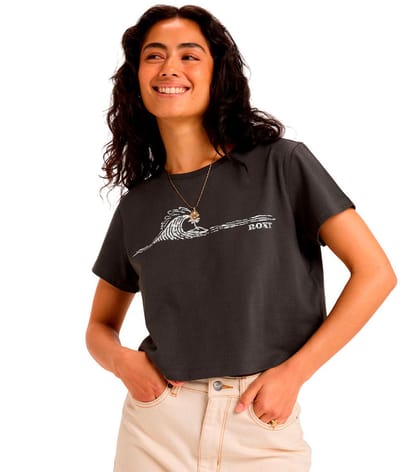 Roxy Erjzt05965 T-shirt Met Korte Mouwen Zwart XS Vrouw