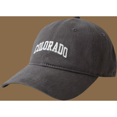 Katoenen Baseballpetten Voor Vrouwen En Mannen Letter “Colorado” Borduurhoeden Zomer Zon Hoed Mode Snapback Pet Unisex One Size gray