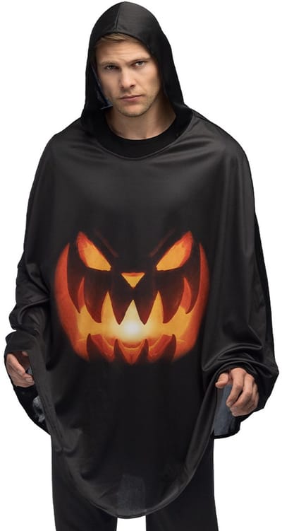 Boland - Poncho Pumpkin - Volwassenen - Pompoen - Vogelverschrikker - Monster - Halloween - Cosplay - Themafeest