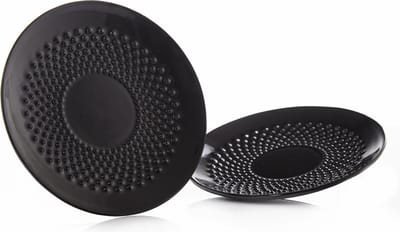 Lumaland Tetsubin theeonderzetters - set van twee gietijzeren bordjes Ø 15 cm, gebakbordjes met emaillen laag, thee-accessoires
