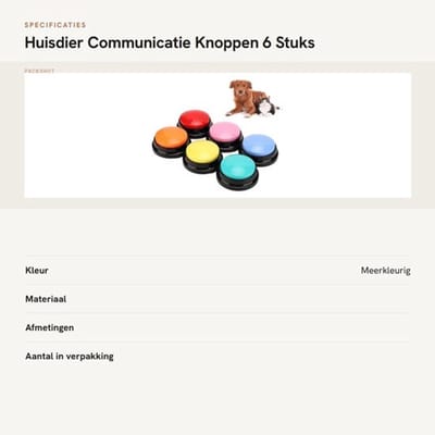 Dailygoods- Communicatieknoppen Set - Duidelijke Opname - Eenvoudig te Gebruiken
