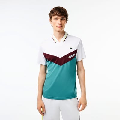 Lacoste T-shirt heren T-shirt edvedev New York Day Polo wit/Limeira 1410144