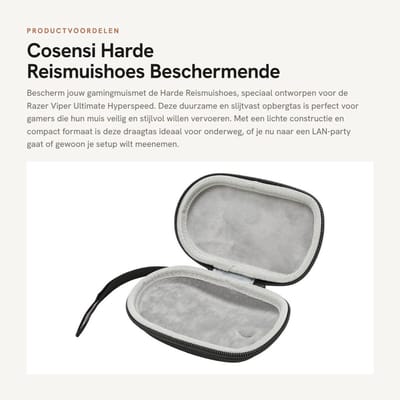 Dailygoods- Reismuishoes Lichtgewicht - Draagbare Opbergtas - Harde Beschermhoes - Duurzaam Nylon/EVA - Stevige Ritsluiting - Perfecte Pasvorm - Muiskoffer