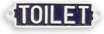 MadDeco - deurbordje - toilet - bordje - blauw - gietijzer