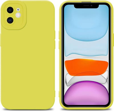 Cadorabo Hoesje geschikt voor Apple iPhone 11 in FLUID GEEL - Beschermhoes gemaakt van flexibel TPU silicone Cover Fluid Case
