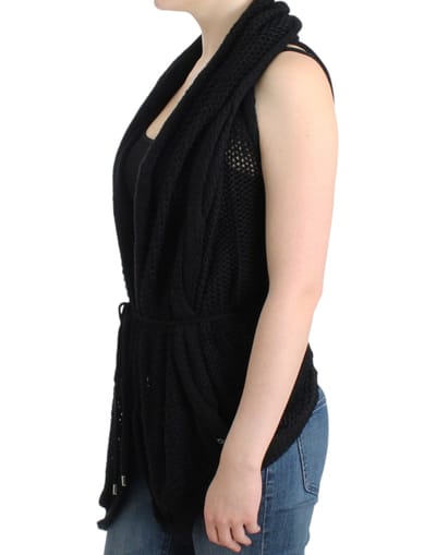 Gebreid Cardigan Vest met Touwtjes in de Taille