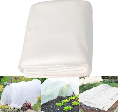 Vliesdoek tegen vorst - Plantenhoes -Vorstwerende doek van tuinplantenwol - Winterbeschermingsmateriaal voor planten - Vorstbeschermingsdoek van niet-geweven stof - UV-bestendig - Scheurvast - Wit - 2 x 5 meter