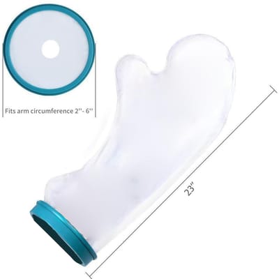 Volwassen Badbeschermhoes Volwassen Lange Armlengte 58cm met Verpakking white