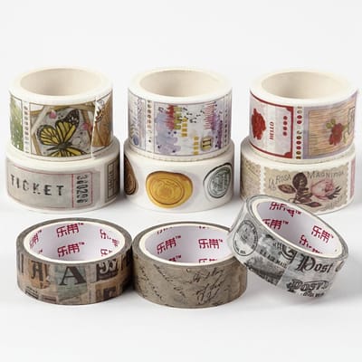 Masking tape, L: 3+5 M, B: 15+25 mm, 9 rol/ 1 doos