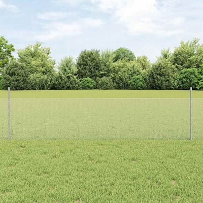vidaXL - zeshoekig - gaasgek - met - palen - 10 - x - 0,5 - m - Gegalvaniseerd - staal