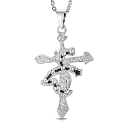 Montebello Ketting leeuw - 316L Staal - Horoscoop - 30x50mm - 60cm