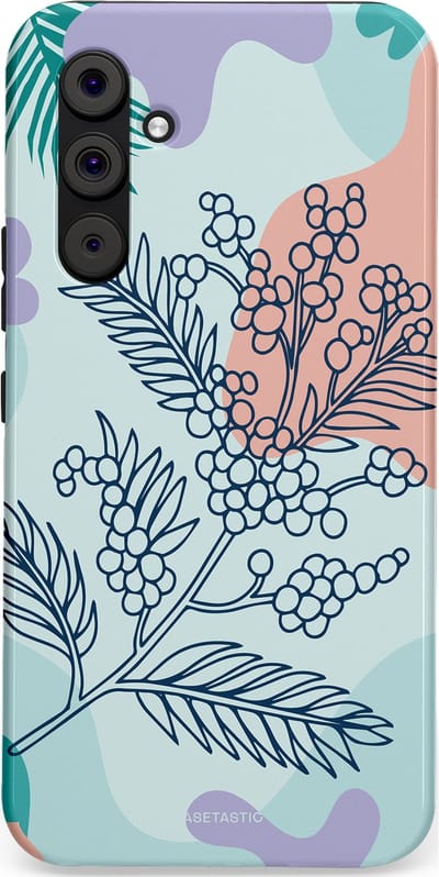 Casetastic Hoesje Geschikt voor Samsung A54 (5G) - Stijlvolle Beschermende Duo-layer Case - Aquarel Bladeren
