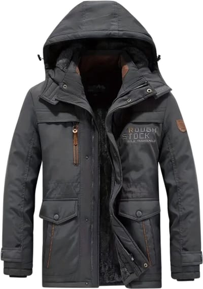 Winterjas Heren - Parka - Winter - Jas - Volwassen - Stijlvol - Grijs - XS