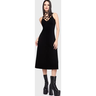 Killstar - Gothic Midi-jurk - Chapel Blessing - Garden Altar Maxi Dress - S tot 4XL - voor Vrouwen - zwart