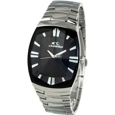 Horloge CHRONOTECH CT7065M-02M. Kwarts, Kleur zwart. Man. black