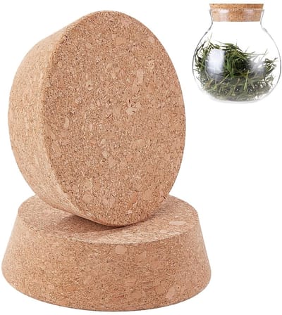 Dailygoods- Kurkstop 2 Stuks - Conische Kurkstop - Houten Kurk - Afdichtingsfunctie - 10 x 3 cm - Hoogwaardig Materiaal - Flessendop